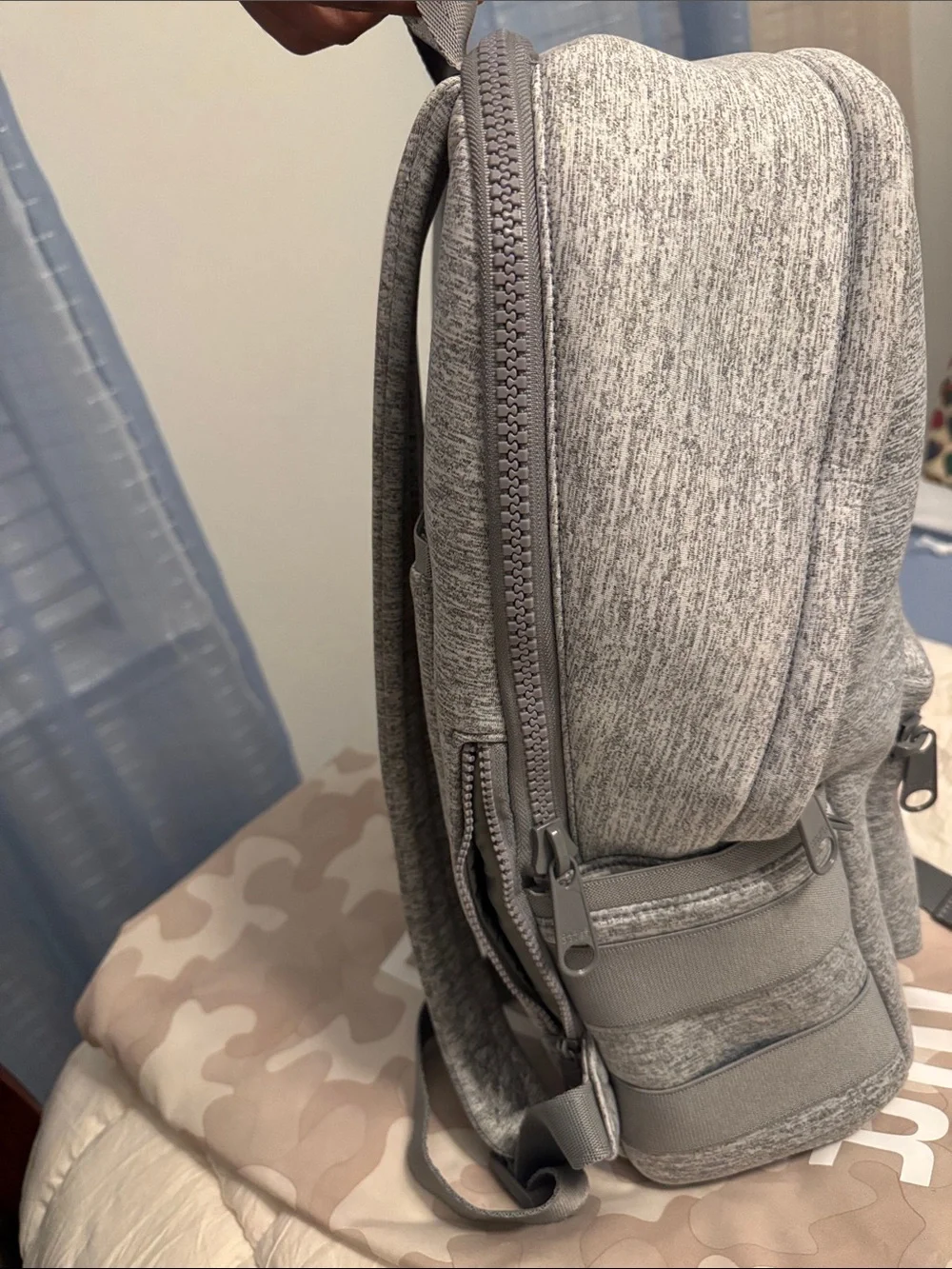 Dagne Dover Heather Light Gray Backpack